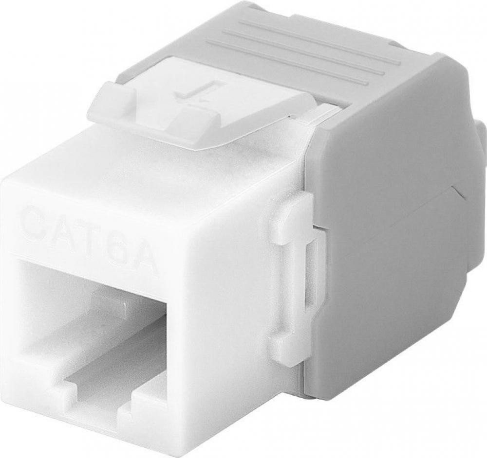 Goobay Keystone RJ45 Buchse - LSA werkzeugfrei CAT 6a UTP weiß Netzwerk-Adapter von Goobay