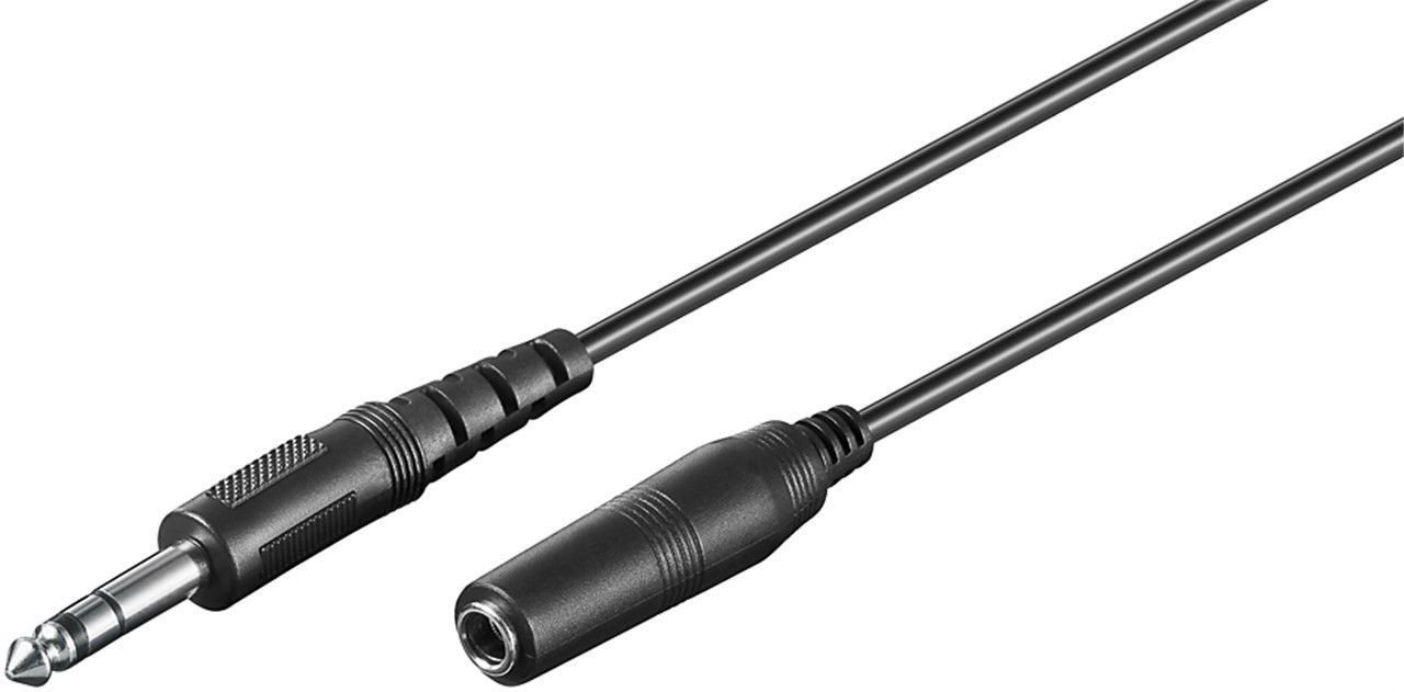 Goobay Klinken Verlängerungskabel, 6,3mm Klinkenstecker - 6,3mm Audio- & Video-Kabel, (500 cm) von Goobay