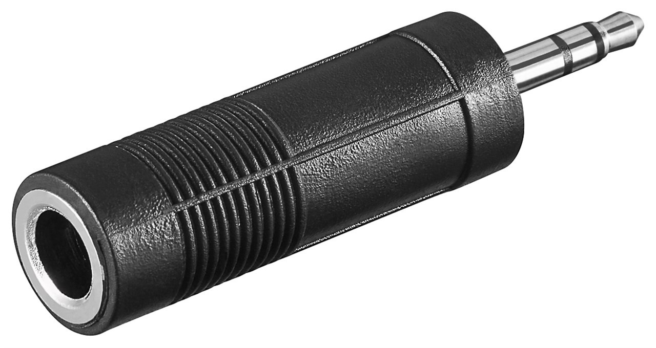 Goobay Kopfhörer-Adapter, AUX-Klinke 3,5 mm zu 6,35 mm - 1x 3,5-mm-Klinkenstecker (3-polig, stereo) > 1x 6,35-mm-Klinkenbuchse (3-polig, stereo) von Goobay