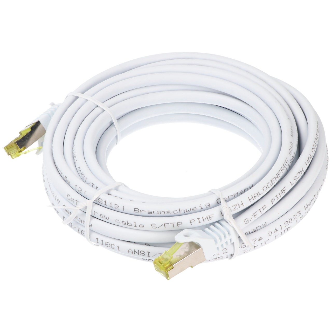 Goobay RJ45 Patchkabel CAT 6A S/FTP (PiMF), 500 MHz mit CAT 7 Rohkabel, weiß von Goobay