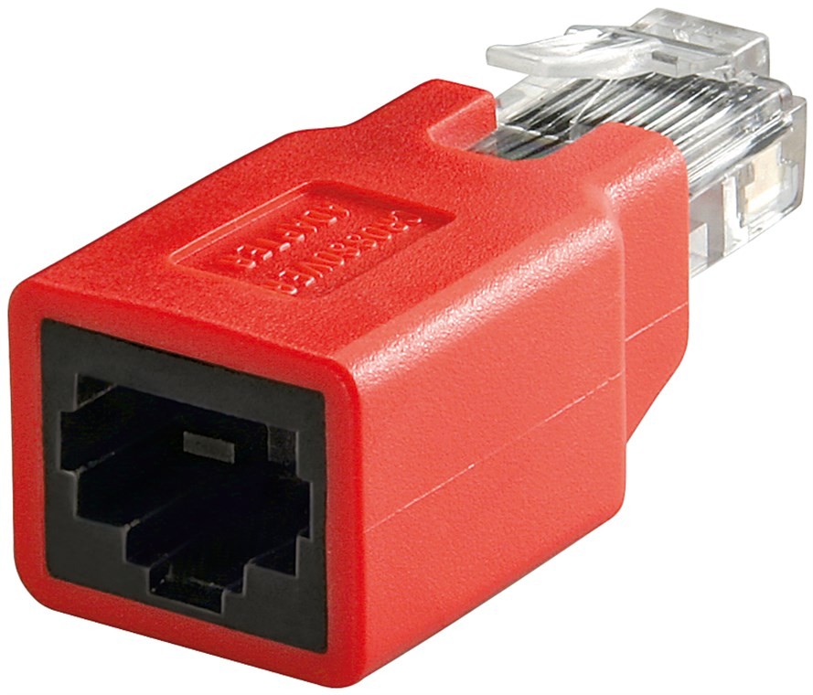 Goobay RJ45 crossover Modular-Adapter, CAT 5e - RJ45-Stecker (8P8C) > RJ45-Buchse (8P8C) von Goobay