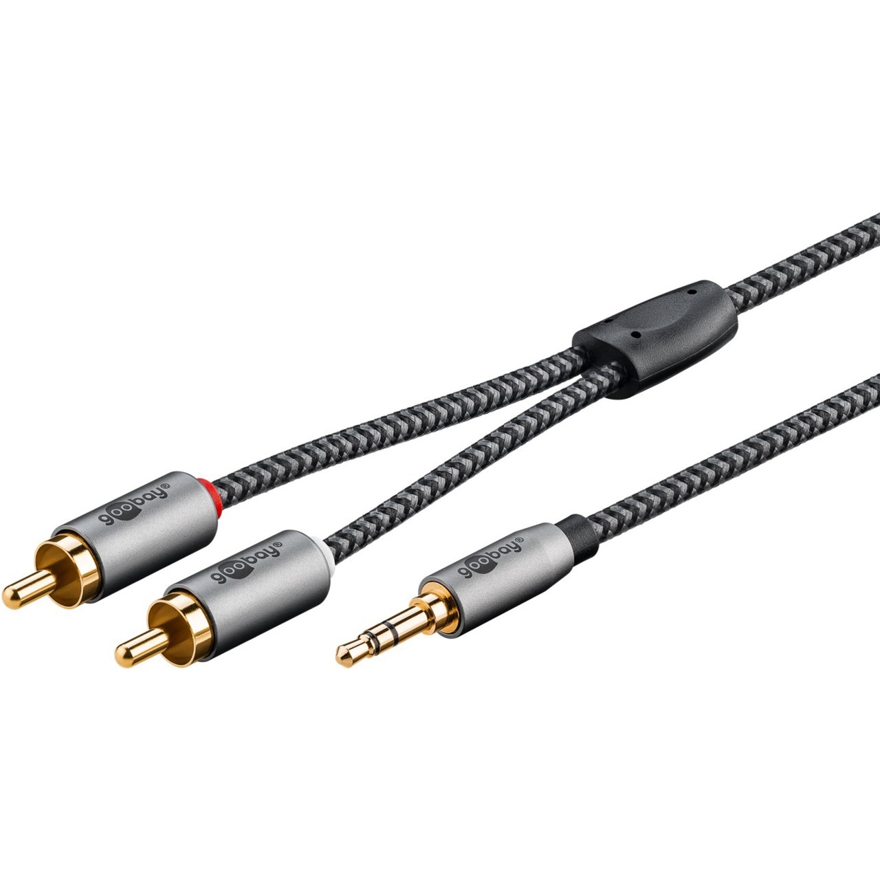 Plus Audio Adapterkabel AUX 3,5mm Klinke > Stereo-Cinch Stecker von Goobay