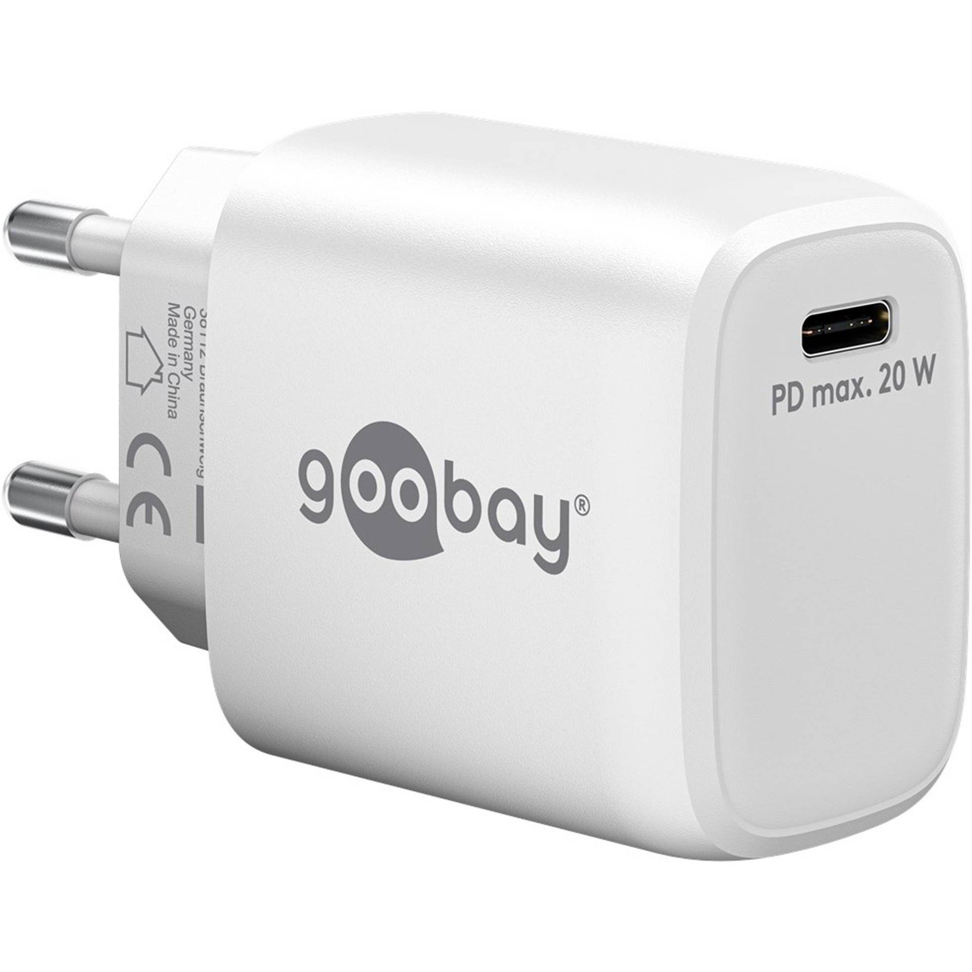 USB-C Schnellladegerät, PD, GaN, 20 Watt von Goobay