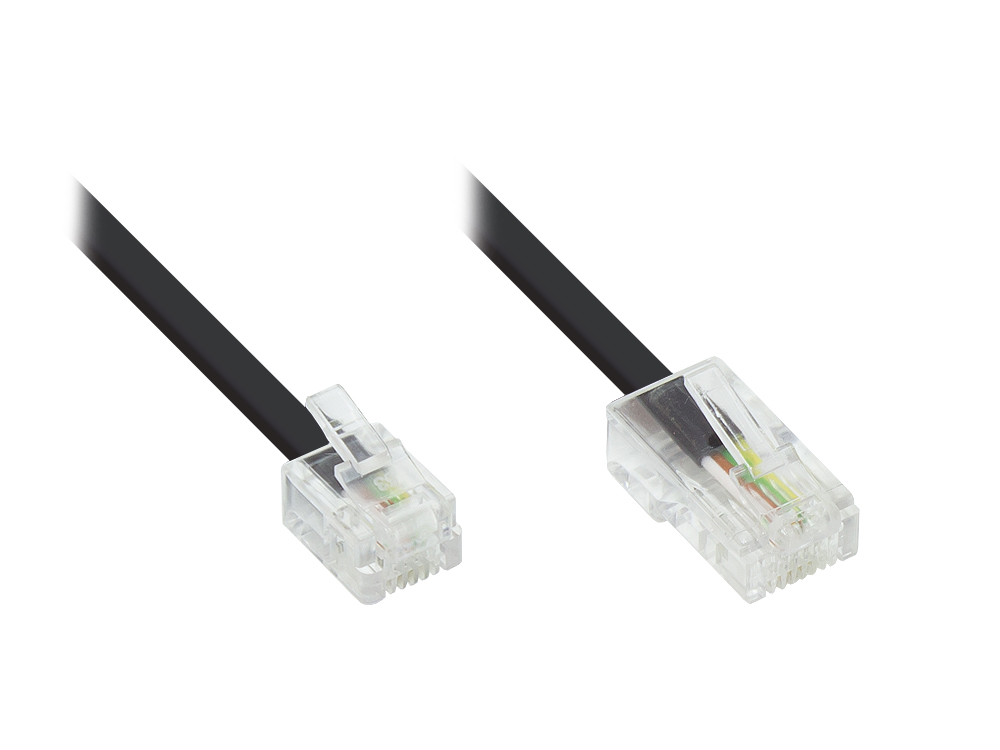 DSL Modem Kabel RJ11 / RJ45, schwarz, 6m von Good Connections