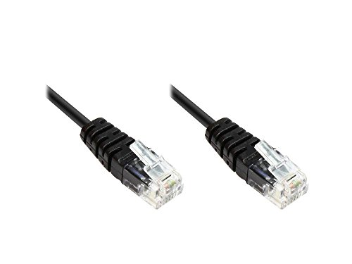 Good Connections® ISDN-Anschlusskabel, 2x RJ11 Stecker, 4-adrig, rund, schwarz, 1,5m von Good Connections