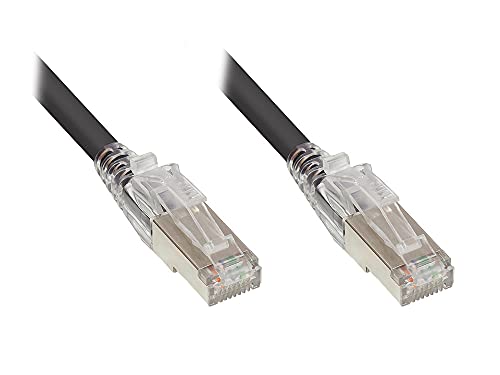 Good Connections Cat. 6A Patchkabel mit VERRIEGELUNG / ARRETIERUNG - 5 m - 10-GIGABIT, KUPFERLEITER / CU - S/FTP, PiMF - 500MHz - SCHWARZ von Good Connections