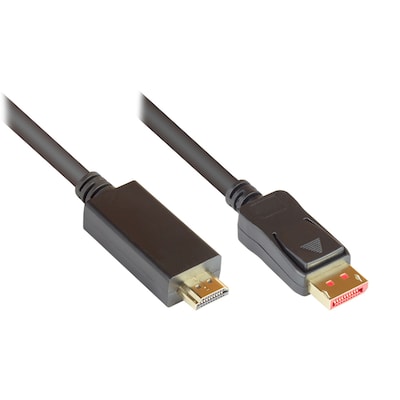 Good Connections DP/HDMI 1.4 Anschlusskabel 4K UHD @ 60Hz OFC verg. schwarz 2m von Good Connections