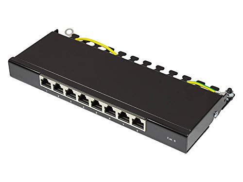 Good Connections GC-N0080 Desktop Patch Panel "(0,5HE), "Cat. 6 - 8-Port" tiefschwarz von Good Connections