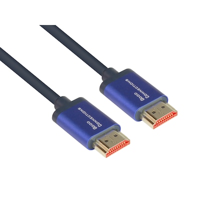 Good Connections HDMI 2.1 Kabel 8K @ 60Hz SmartFLEX Kupfer dunkelblau 0,5m von Good Connections