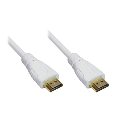 Good Connections High Speed HDMI Kabel 10m mit Ethernet gold Stecker weiß von Good Connections
