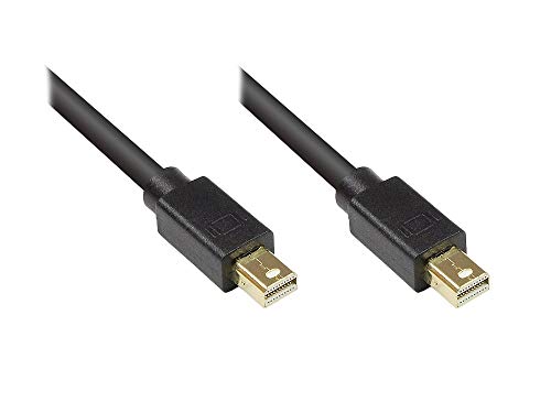 Good Connections Mini-DisplayPort Anschlusskabel - beidseitig MDP Stecker - 4K2K / UHD - 24K vergoldete Kontake - 3-fach Schirmung, Kupferadern (OFC) - schwarz, 1 m von Good Connections