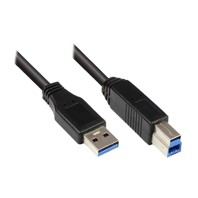 Good Connections USB 3.0 Anschlusskabel 0,5m St. A zu St. B schwarz von Good Connections