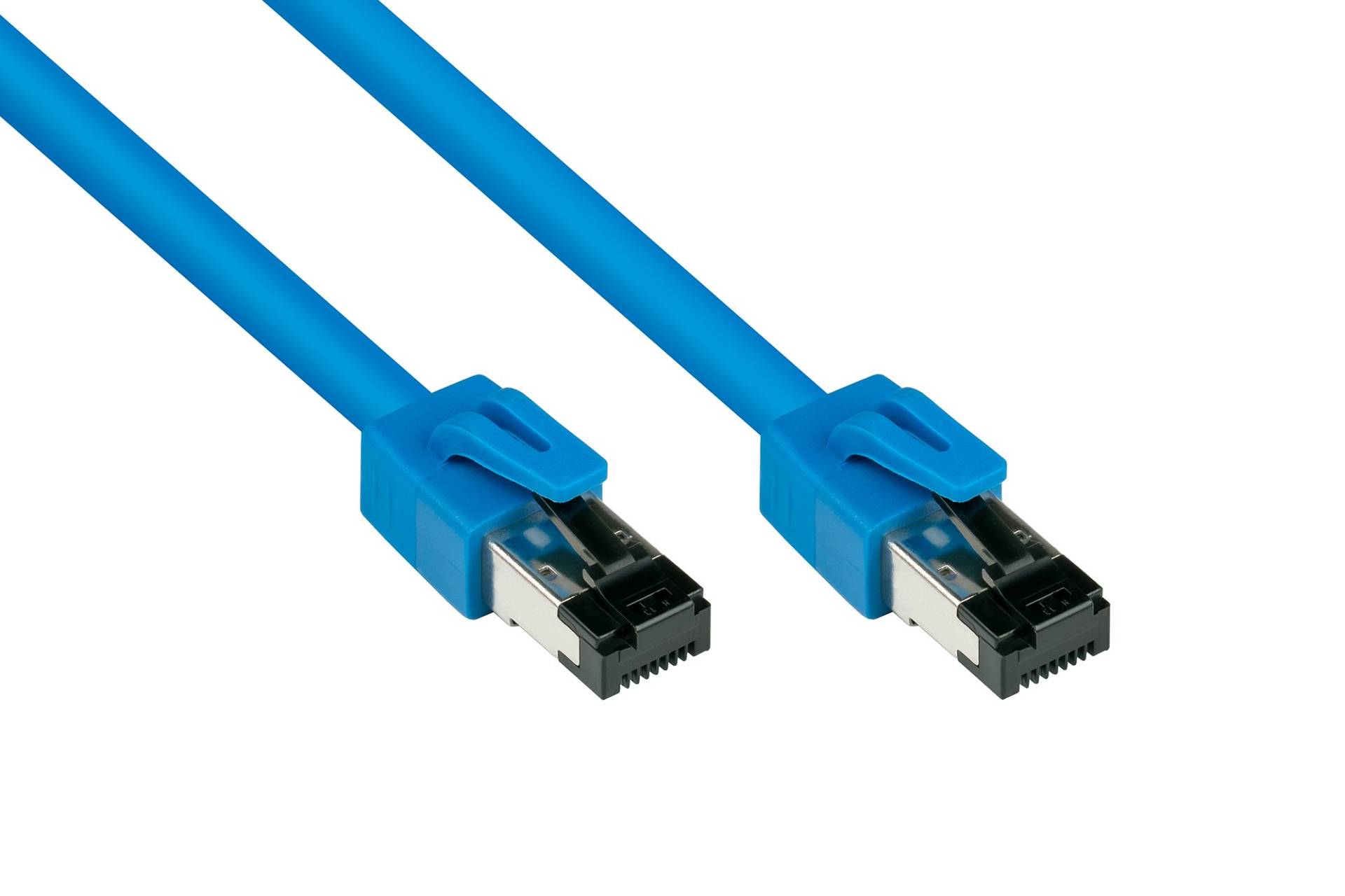 RNS® Patchkabel Cat. 8.1, S/FTP, PiMF, halogenfrei (LSZH), 2000MHz, 40Gbit/s, blau, 25m von Good Connections