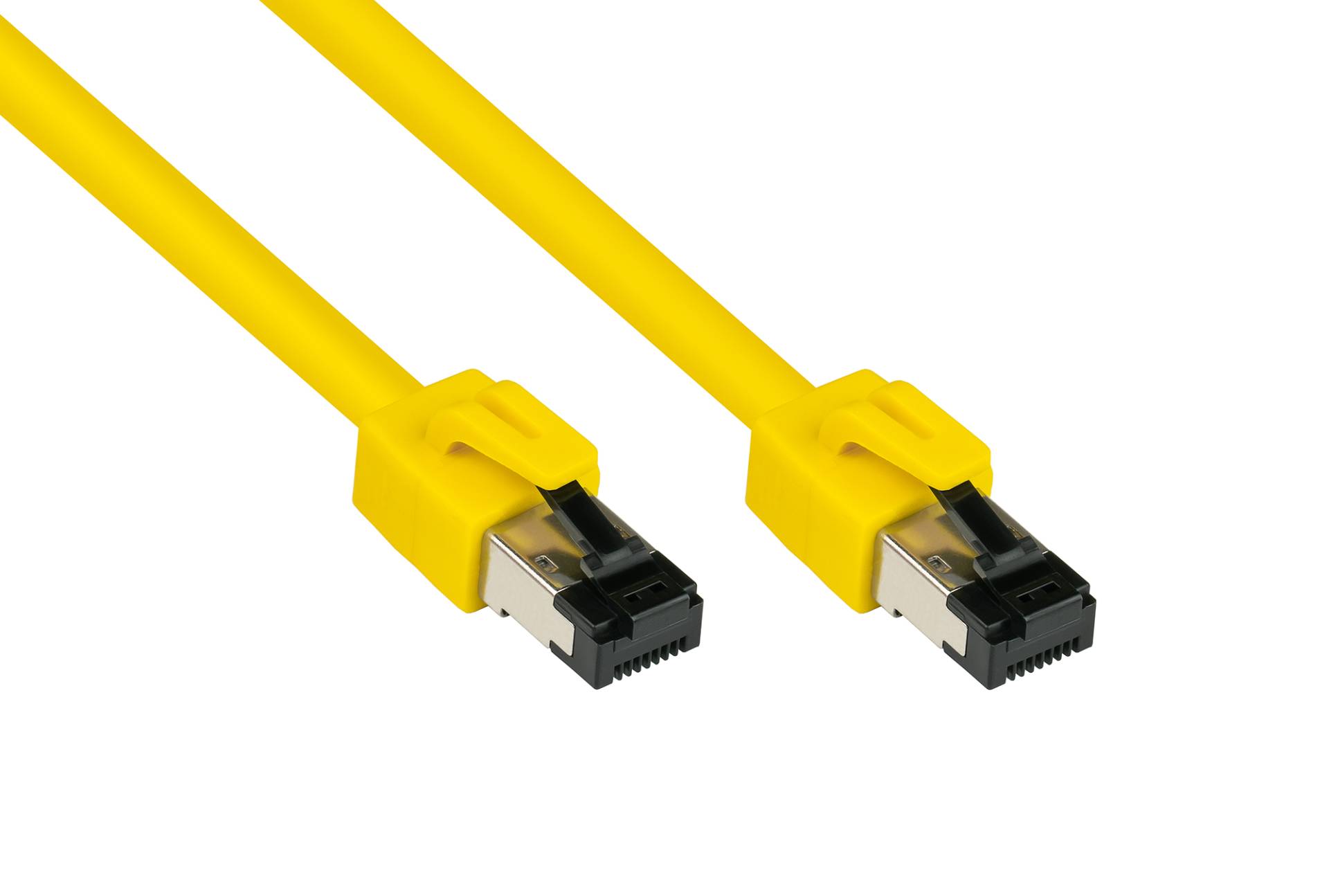 RNS® Patchkabel Cat. 8.1, S/FTP, PiMF, halogenfrei (LSZH), 2000MHz, 40Gbit/s, gelb, 1m von Good Connections