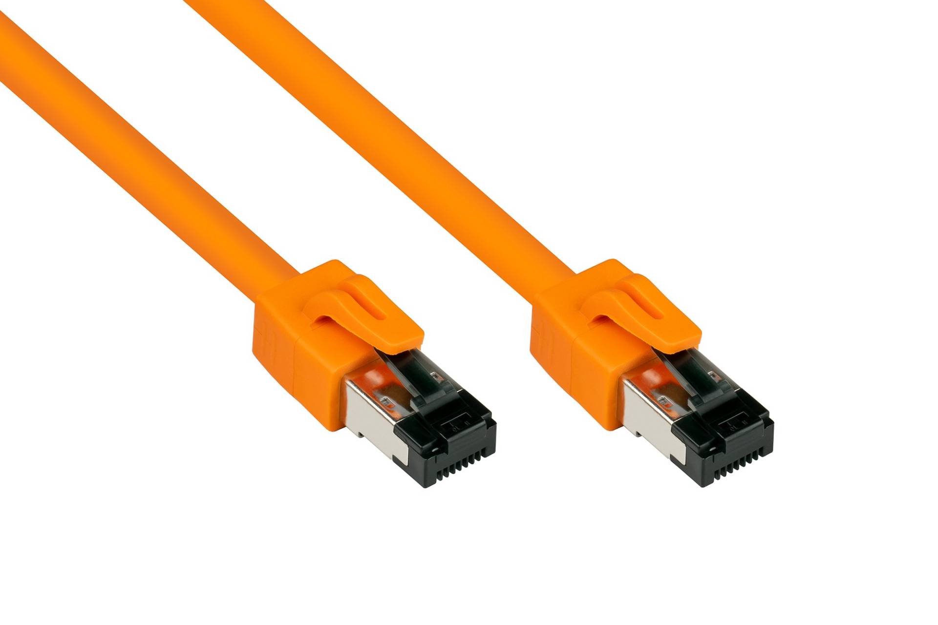 RNS® Patchkabel Cat. 8.1, S/FTP, PiMF, halogenfrei (LSZH), 2000MHz, 40Gbit/s, orange, 7,5m von Good Connections