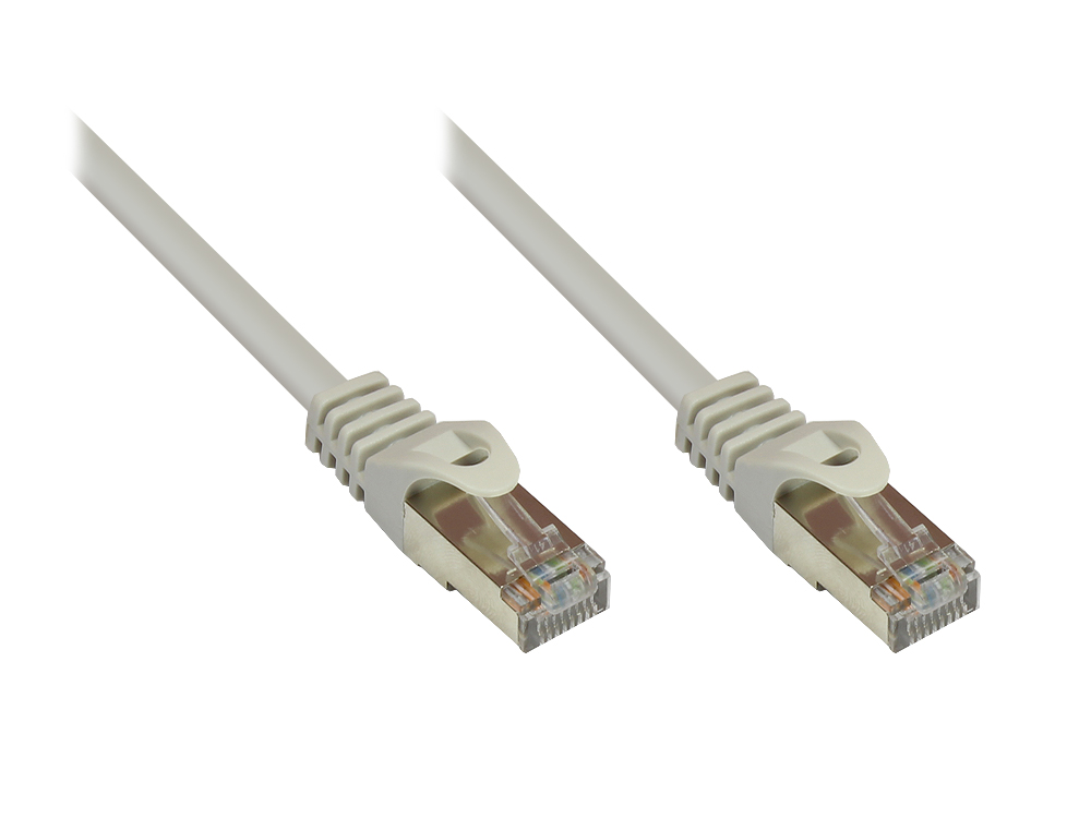 RNS® Patchkabel mit Rastnasenschutz, Cat. 5e, SF/UTP, PVC, 100MHz, grau, 0,5m von Good Connections