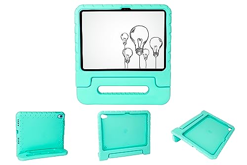 iPad 10,9" (10. Gen.) Tablet-Schutzhülle mit Kickstand und Stift-/Pencilhalter - robust und stossfest - ideal für Kinder, Schule und Unterricht - Aqua von Good Connections