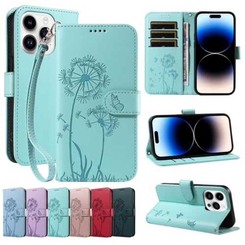 GoodcAcy Handyhülle für Samsung Galaxy A22 5G/A22S 5G Hülle, Premium Leder Klapphülle [Kartenschlitzen] [Magnetverschluss] [Standfunktion] Schutzhülle Case, grün von GoodcAcy