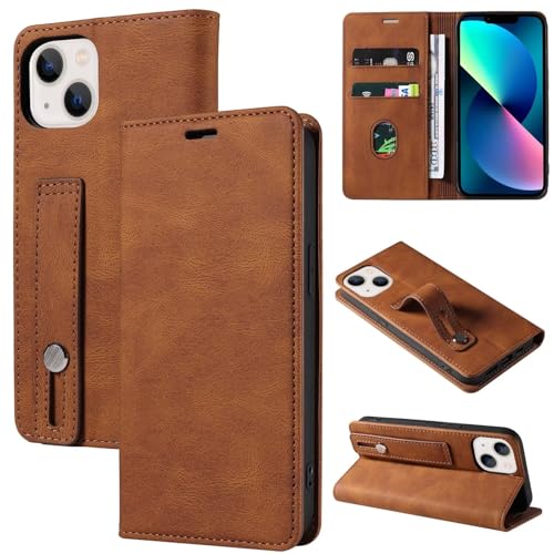 GoodcAcy Handyhülle für Samsung Galaxy A7 2018 Hülle, Klapphülle Premium Lederhülle Klappbar Flip Case Tasche Magnet Kartenfach Standfunktion Klapphülle Schutzhülle, braun von GoodcAcy