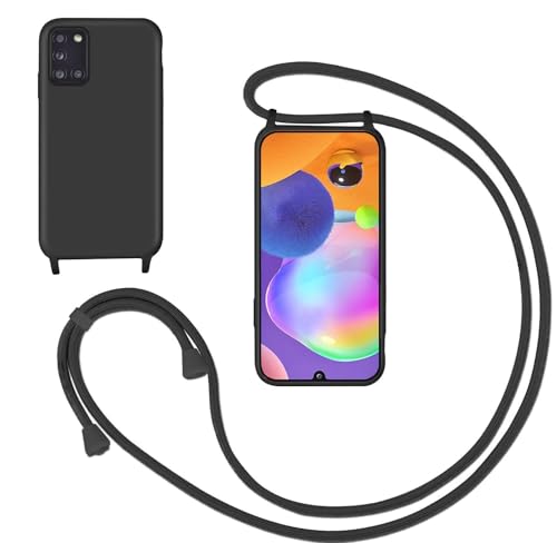 GoodcAcy Handykette Handyhülle für Samsung Galaxy A31,Smartphone Necklace Hülle mit Band Schutzhülle mit Kette zum umhängen Halskette Flüssig Silikon Case für Samsung Galaxy A31,Schwarz GoodcAcy Handykette Handyhülle für Samsung Galaxy A31,Smartphone Necklace Hülle mit Band Schutzhülle mit Kette zum umhängen Halskette Flüssig Silikon Case für Samsung Galaxy A31,Schwarz von GoodcAcy