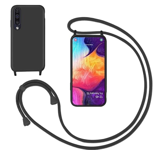GoodcAcy Handykette Handyhülle für Samsung Galaxy A50,Smartphone Necklace Hülle mit Band Schutzhülle mit Kette zum umhängen Halskette Flüssig Silikon Case für Samsung Galaxy A50,Schwarz GoodcAcy Handykette Handyhülle für Samsung Galaxy A50,Smartphone Necklace Hülle mit Band Schutzhülle mit Kette zum umhängen Halskette Flüssig Silikon Case für Samsung Galaxy A50,Schwarz von GoodcAcy