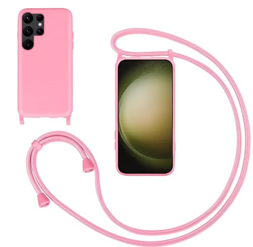 GoodcAcy Handykette Handyhülle für Samsung Galaxy S23 Ultra,Smartphone Necklace Hülle mit Band Schutzhülle mit Kette zum umhängen Halskette Flüssig Silikon Case für Samsung Galaxy S23 Ultra,Pink GoodcAcy Handykette Handyhülle für Samsung Galaxy S23 Ultra,Smartphone Necklace Hülle mit Band Schutzhülle mit Kette zum umhängen Halskette Flüssig Silikon Case für Samsung Galaxy S23 Ultra,Pink von GoodcAcy