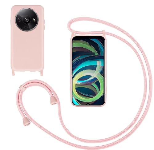 GoodcAcy Handykette Handyhülle für Xiaomi Redmi A3,Smartphone Necklace Hülle mit Band Schutzhülle mit Kette zum umhängen Halskette Flüssig Silikon Case für Xiaomi Redmi A3,Pink GoodcAcy Handykette Handyhülle für Xiaomi Redmi A3,Smartphone Necklace Hülle mit Band Schutzhülle mit Kette zum umhängen Halskette Flüssig Silikon Case für Xiaomi Redmi A3,Pink von GoodcAcy