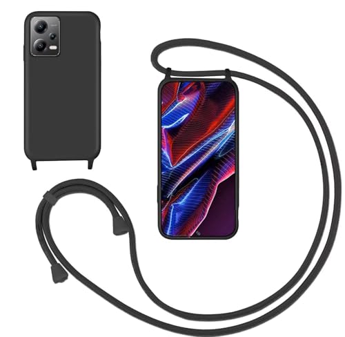 GoodcAcy Handykette Handyhülle für Xiaomi Redmi Note 12 5G,Smartphone Necklace Hülle mit Band Schutzhülle mit Kette zum umhängen Halskette Flüssig Silikon Case für Xiaomi Poco X5/Note 12 5G,Schwarz GoodcAcy Handykette Handyhülle für Xiaomi Redmi Note 12 5G,Smartphone Necklace Hülle mit Band Schutzhülle mit Kette zum umhängen Halskette Flüssig Silikon Case für Xiaomi Poco X5/Note 12 5G,Schwarz von GoodcAcy
