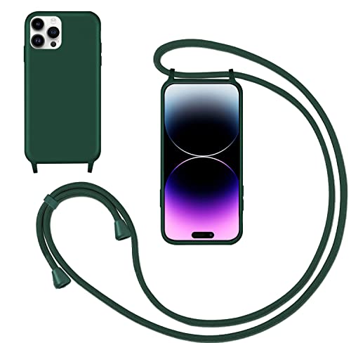 GoodcAcy Handykette Handyhülle für iPhone 14 Pro,Smartphone Necklace Hülle mit Band Schutzhülle mit Kette zum umhängen Halskette Flüssig Silikon Case für iPhone 14 Pro,Grün GoodcAcy Handykette Handyhülle für iPhone 14 Pro,Smartphone Necklace Hülle mit Band Schutzhülle mit Kette zum umhängen Halskette Flüssig Silikon Case für iPhone 14 Pro,Grün von GoodcAcy