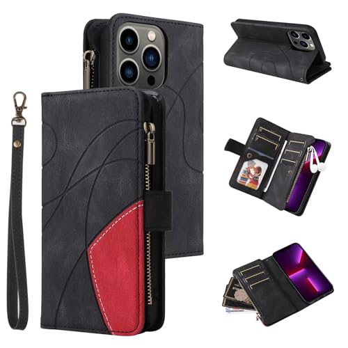 GoodcAcy Kompatibel mit Hülle Xiaomi Redmi Note 14 Pro 5G, 9 Kartenfäche Leder Geldbörse Stoßfest Flip Case mit Handschlaufe Standfunktion Reißverschluss Handyhülle Magnetverschluss Wallet– Schwarz GoodcAcy Kompatibel mit Hülle Xiaomi Redmi Note 14 Pro 5G, 9 Kartenfäche Leder Geldbörse Stoßfest Flip Case mit Handschlaufe Standfunktion Reißverschluss Handyhülle Magnetverschluss Wallet– Schwarz von GoodcAcy