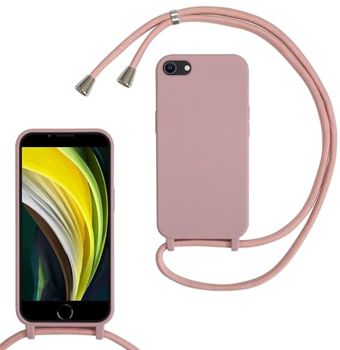 GoodcAcy Silikon Handykette für iPhone 16E/SE4 2025 Necklace Hülle mit Band, Verstellbarer Halskette Handyhülle, Handyhülle für zum Umhängen, Case mit Schnur, Hell Pink GoodcAcy Silikon Handykette für iPhone 16E/SE4 2025 Necklace Hülle mit Band, Verstellbarer Halskette Handyhülle, Handyhülle für zum Umhängen, Case mit Schnur, Hell Pink von GoodcAcy