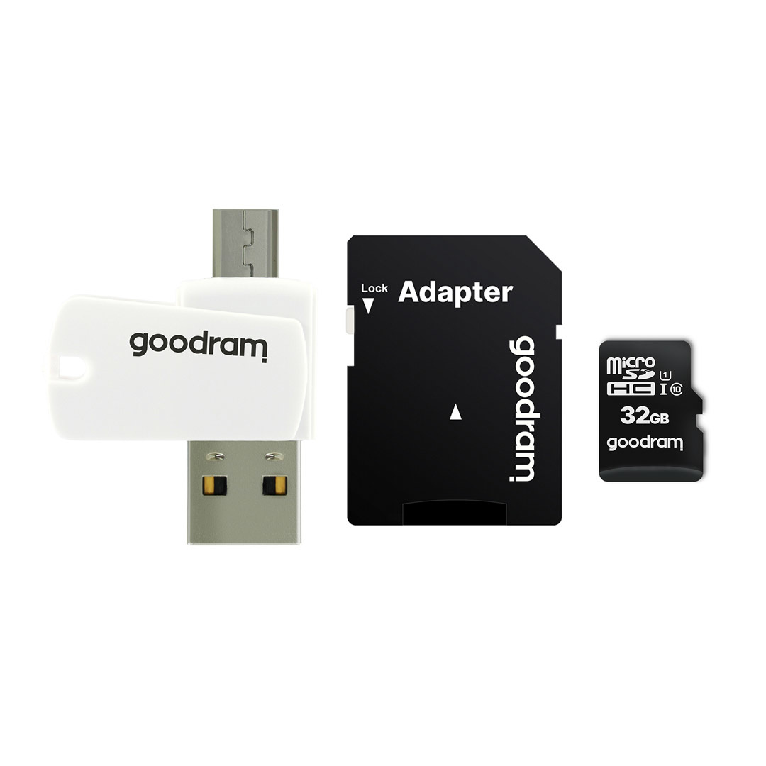 All-in-One MicroSD 32GB cl. 10 UHS-I + Adapter + Kartenleser - MicroSDHC von Goodram
