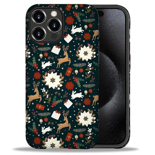 Goodsprout Hülle Kompatibel mit iPhone 16 Pro, Weihnachten Druck Mädchen Hybrid 2-lagige Hartschale + Silikon Schutzhülle - Kratzfest Stoßfest für iPhone 16 Pro von Goodsprout