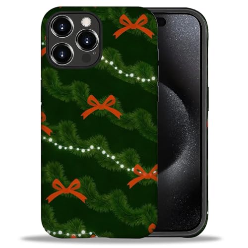 Goodsprout Hülle Kompatibel mit iPhone 16 Pro, Weihnachtsbaum Druck Mädchen Hybrid 2-lagige Hartschale + Silikon Schutzhülle - Kratzfest Stoßfest für iPhone 16 Pro von Goodsprout