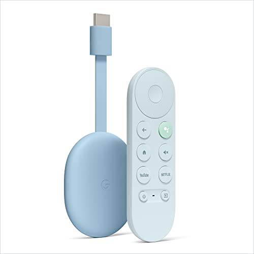 Google,Chromecast mit, TV (4K) Himmel - Bringt Unterhaltung per Sprachsuche auf deinen TV. Streame Filme, Serien oder Netflix in bis zu 4K HDR-Qualität. Einfach eingerichtet von Google