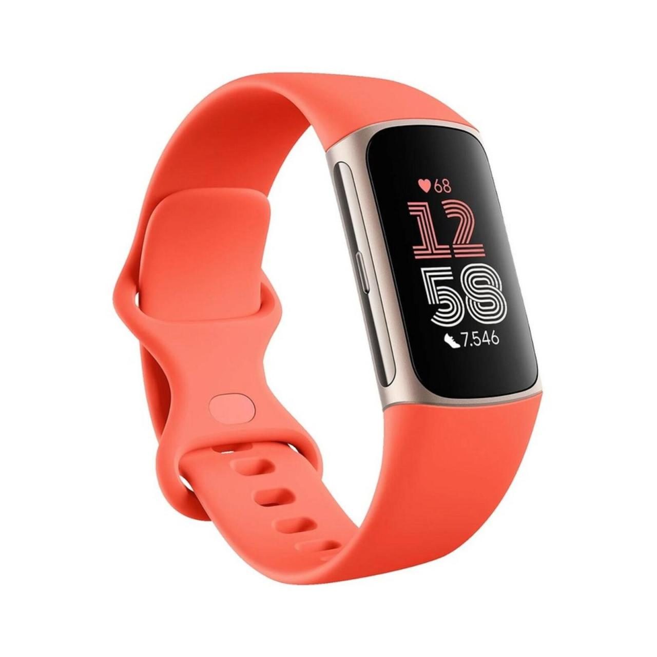Fitbit Charge 6 Fitness Tracker, Coral/Champagne Gold Fitbit Charge 6 Fitness Tracker, Coral/Champagne Gold von Google