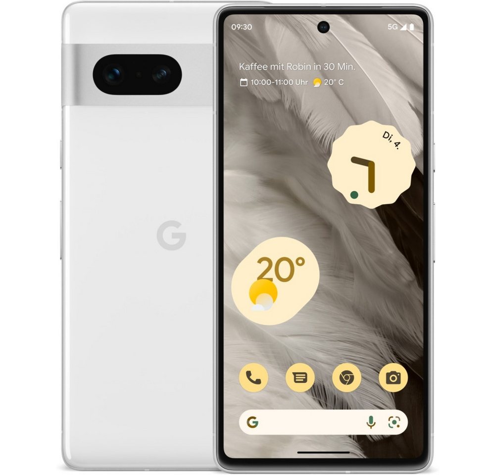 Google Google Pixel 7 (128GB) Smartphone snow - Handy Smartphone (6.3 Zoll, Leistungsstarker Google Tensor G2-Prozessor) von Google