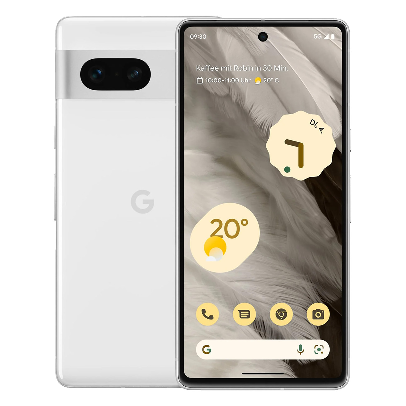 Google Pixel 7 128GB Wei? | Smartphone | Google Tensor G2 Titan M2-Sicherheitschip | FHD+ mit OLED bei 416 ppi | 2.400 x 1.080 Pixel | 6.3 Zoll | 50 Megapixel von Google