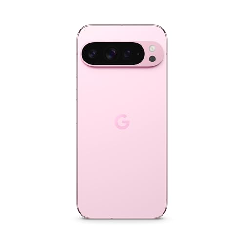 Google Pixel 9 Pro XL – Android-Smartphone mit Gemini ohne SIM-Lock, Dreifach-Rückkamerasystem, 24 Stunden Akkulaufzeit und EIN 6,8 Zoll großes Super Actua-Display – Rose Quartz, 256GB von Google