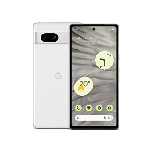 Google Pixel 7a – 5G-fähiges-Android-Smartphone ohne SIM-Lock, mit Weitwinkelobjektiv sowie beeindruckender Akkulaufzeit – Snow von Google