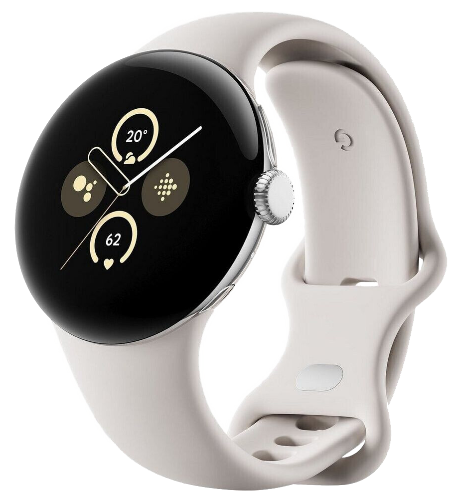 Pixel Watch 2 4G Polished Silver Sportarmband Porcelain Pixel Watch 2 4G Polished Silver Sportarmband Porcelain von Google