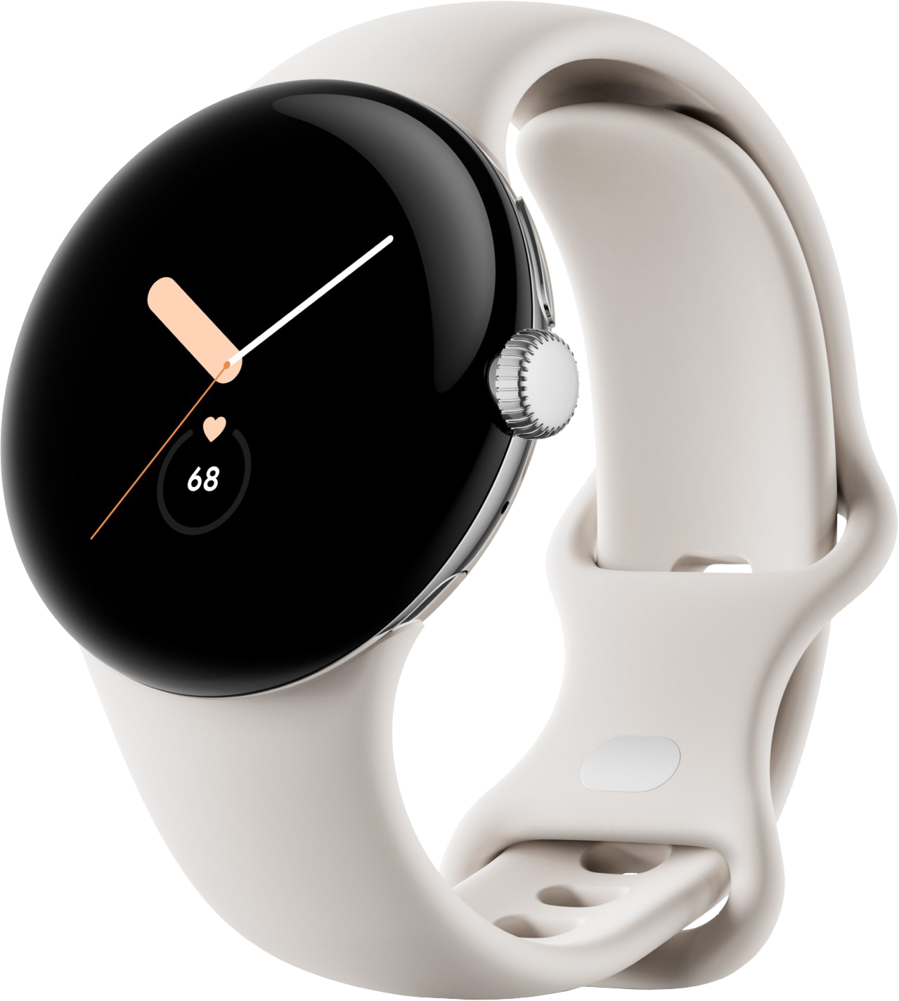 Pixel Watch Bluetooth Polished Silver Sportarmband Chalc Pixel Watch Bluetooth Polished Silver Sportarmband Chalc von Google