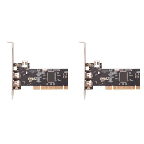 Goorvoucs 2X 3 Port IEEE 1394 Feuerleitung Karte PCI Feuerleitung Adapter IEEE 1394 PCI Kontrolleur Karte für Desktop PC von Goorvoucs