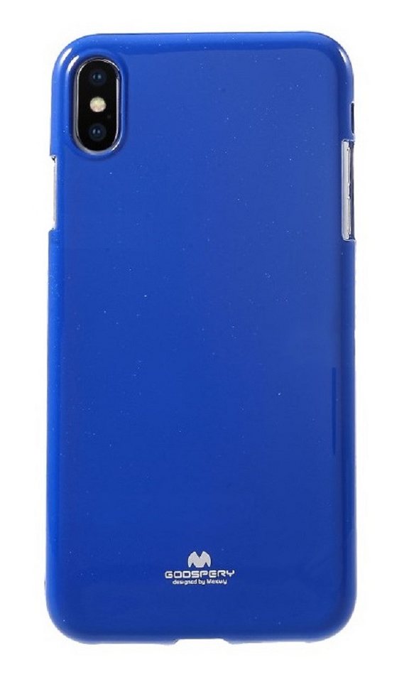 Goospery Smartphone-Hülle für Apple iPhone X Jelly Case Schutzhülle Blau Glitzer 14,73 cm (5,8 Zoll) von Goospery