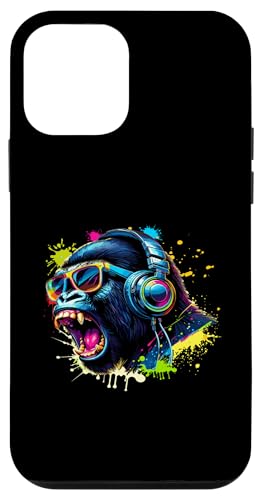 Hülle für iPhone 12 mini Coole Gorilla DJ-Kopfhörer Sonnenbrille Musikliebhaber Art Disco von Gorilla DJ Disco Music Lovers