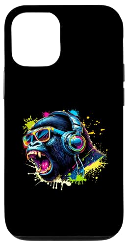 Hülle für iPhone 13 Pro Coole Gorilla DJ-Kopfhörer Sonnenbrille Musikliebhaber Art Disco von Gorilla DJ Disco Music Lovers