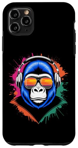 Monkey DJ Kopfhörer & Sonnenbrille Gorilla Affe Hülle für iPhone 11 Pro Max von Gorilla DJ Kopfhörer & Sonnenbrille Affe Monkey