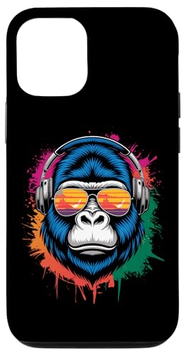 Monkey DJ Kopfhörer & Sonnenbrille Gorilla Affe Hülle für iPhone 12/12 Pro von Gorilla DJ Kopfhörer & Sonnenbrille Affe Monkey