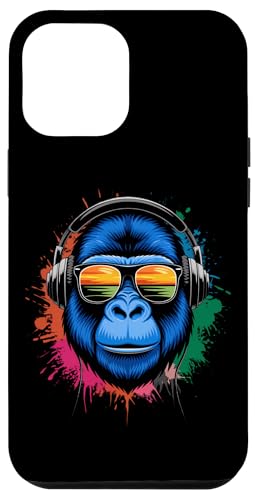 Monkey DJ Kopfhörer & Sonnenbrille Gorilla Affe Hülle für iPhone 12 Pro Max von Gorilla DJ Kopfhörer & Sonnenbrille Affe Monkey