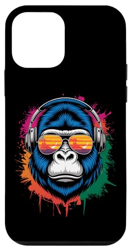 Monkey DJ Kopfhörer & Sonnenbrille Gorilla Affe Hülle für iPhone 12 mini von Gorilla DJ Kopfhörer & Sonnenbrille Affe Monkey